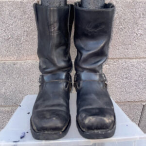 Harley-Davidson Black Leather Motorcycle Boots Size 11